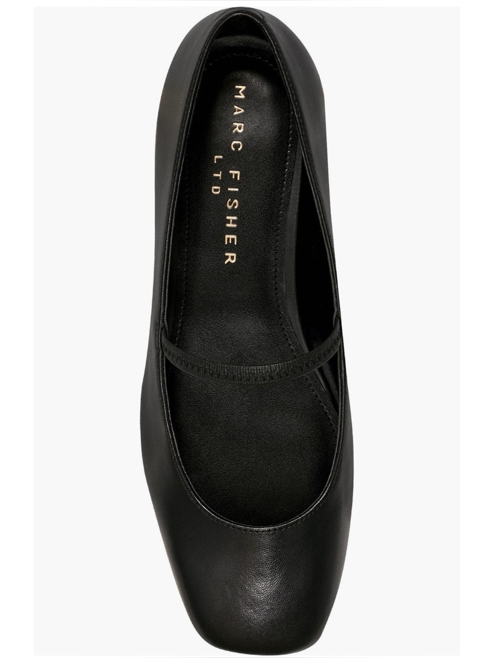 MARC FISHER LTD Urella Leather Mary Jane Flat Black - Picture 3 of 15